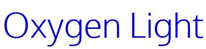 Oxygen Light font